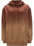 JW Anderson logo-embroidered gradient-effect hoodie - Brown