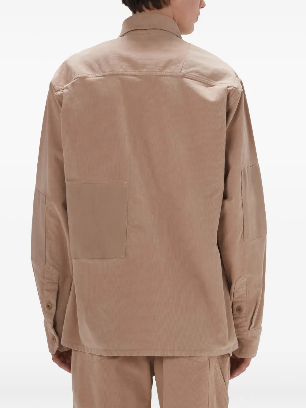 JW Anderson Katoenen overhemd met patchwork Beige