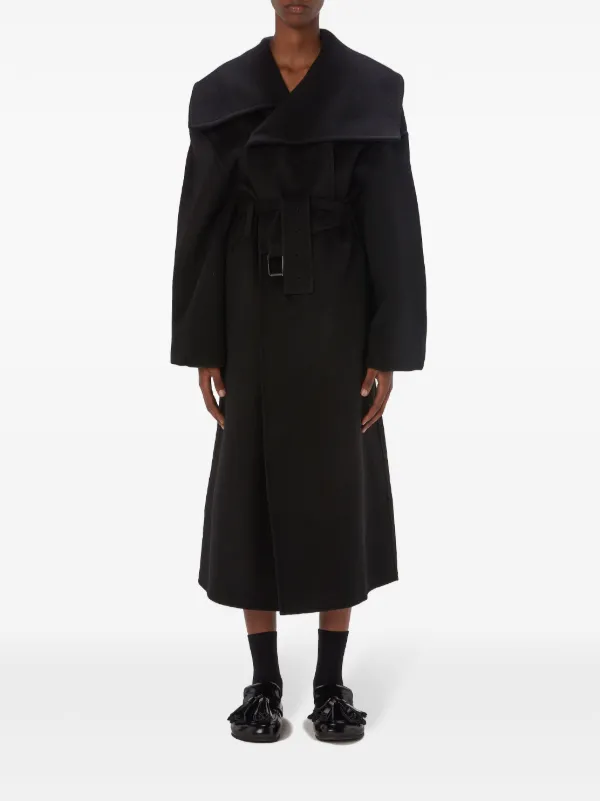 JW Anderson ベルテッド コート | ブラック | FARFETCH JP