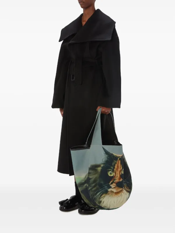JW ANDERSON ブラックウールコート JW Anderson Belted Wool Coat | Black | FARFETCH