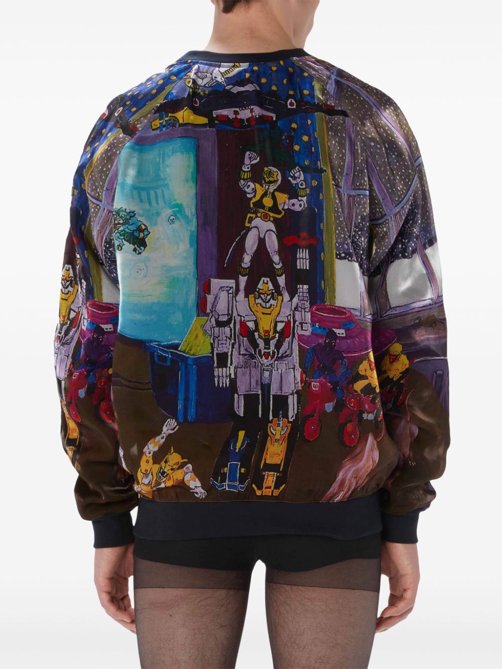 Shop Jw Anderson Graphic-print Crew-neck Sweatshirt In 蓝色