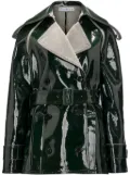 JW Anderson glossy-finish cotton biker jacket - Green