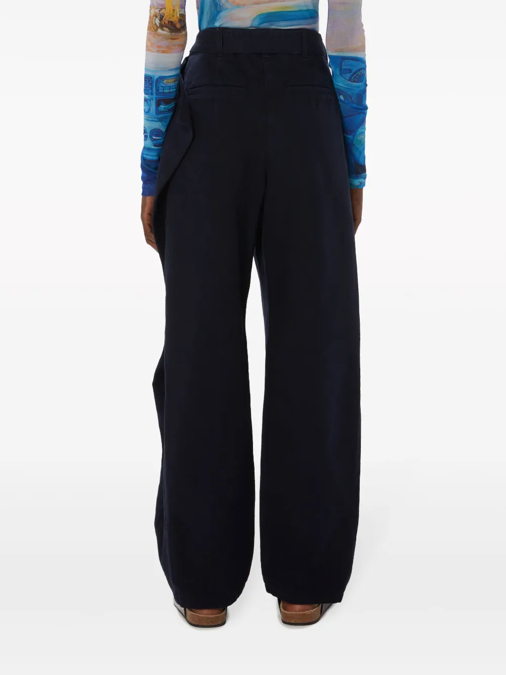 Jw Anderson Fold Over Trousers In Black