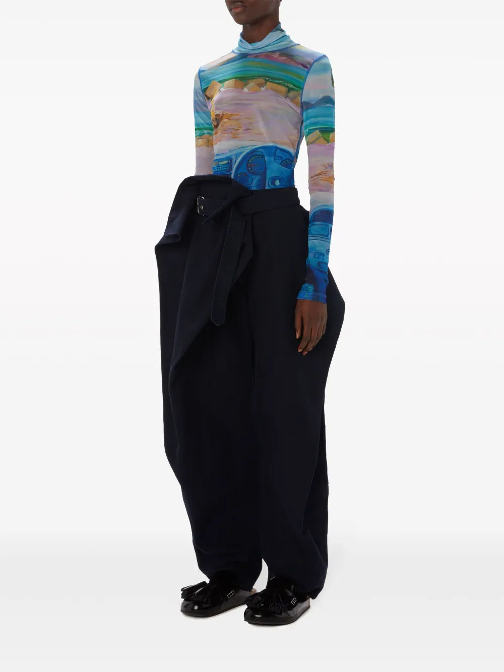Jw Anderson Fold Over Trousers In Black