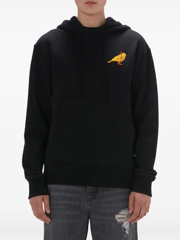 JW Anderson Canary Organic Cotton Hoodie | Black | FARFETCH