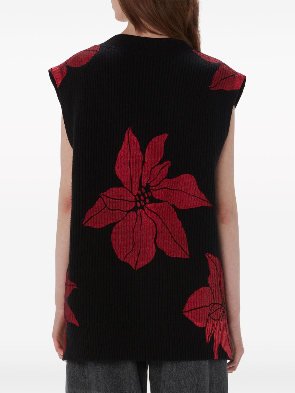 JW Anderson floral-motif intarsia-knit vest Women