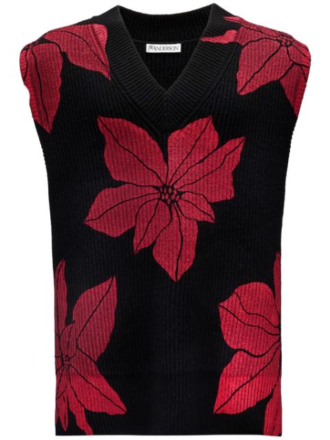 JW Anderson floral-print sleeveless jumper Men