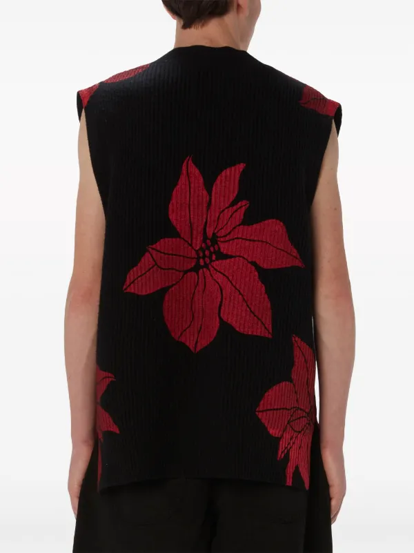 JW Anderson フローラル ノースリーブトップ | ブラック
