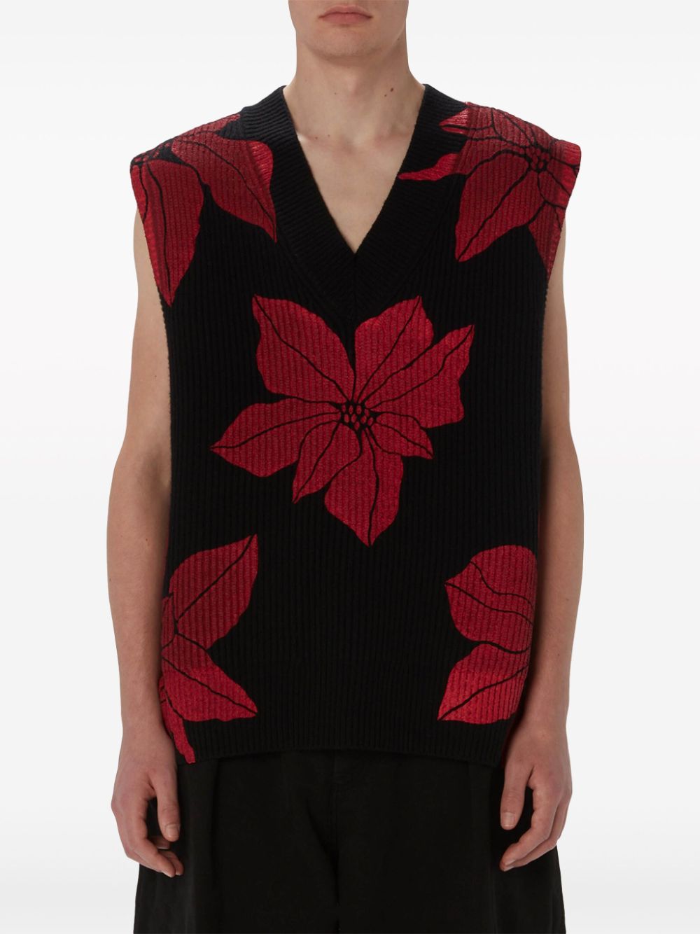 JW Anderson floral-print sleeveless jumper Men