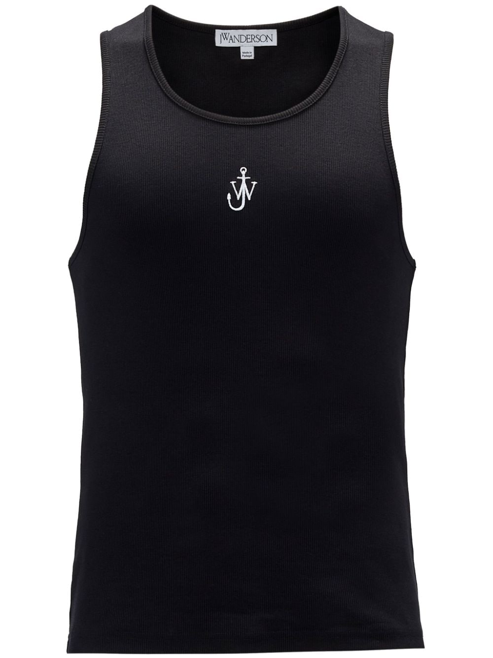 JW Anderson Anchor logo-embroidered tank top - Nero