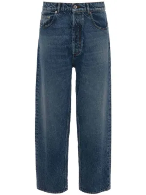 Burberry mid-rise wide-leg Jeans | Blue | FARFETCH RO