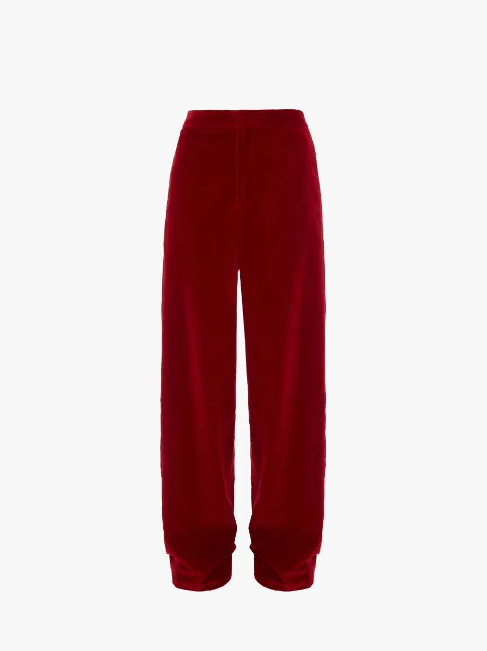 Jw Anderson Velvet Tuxedo Trousers In Red