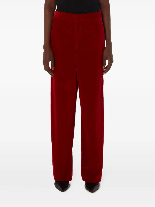 パンツ J W ANDERSON RED VELVET PANT JW ANDERSON - CROPPED PATCHWORK FATIGUE TROUSERS