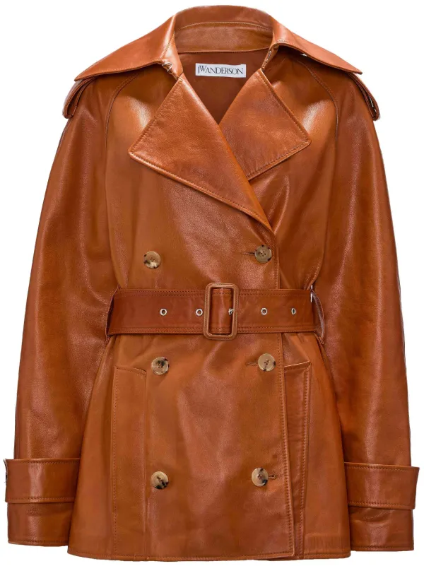 JW Anderson レザー ライダースジャケット | ブラウン | FARFETCH JP