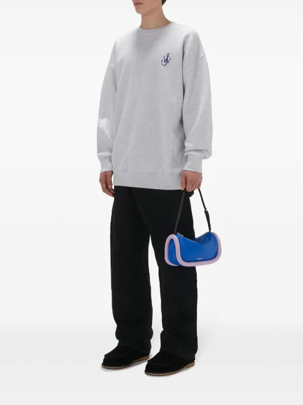 JW Anderson Anchor-logo Organic Cotton Sweatshirt | Grey