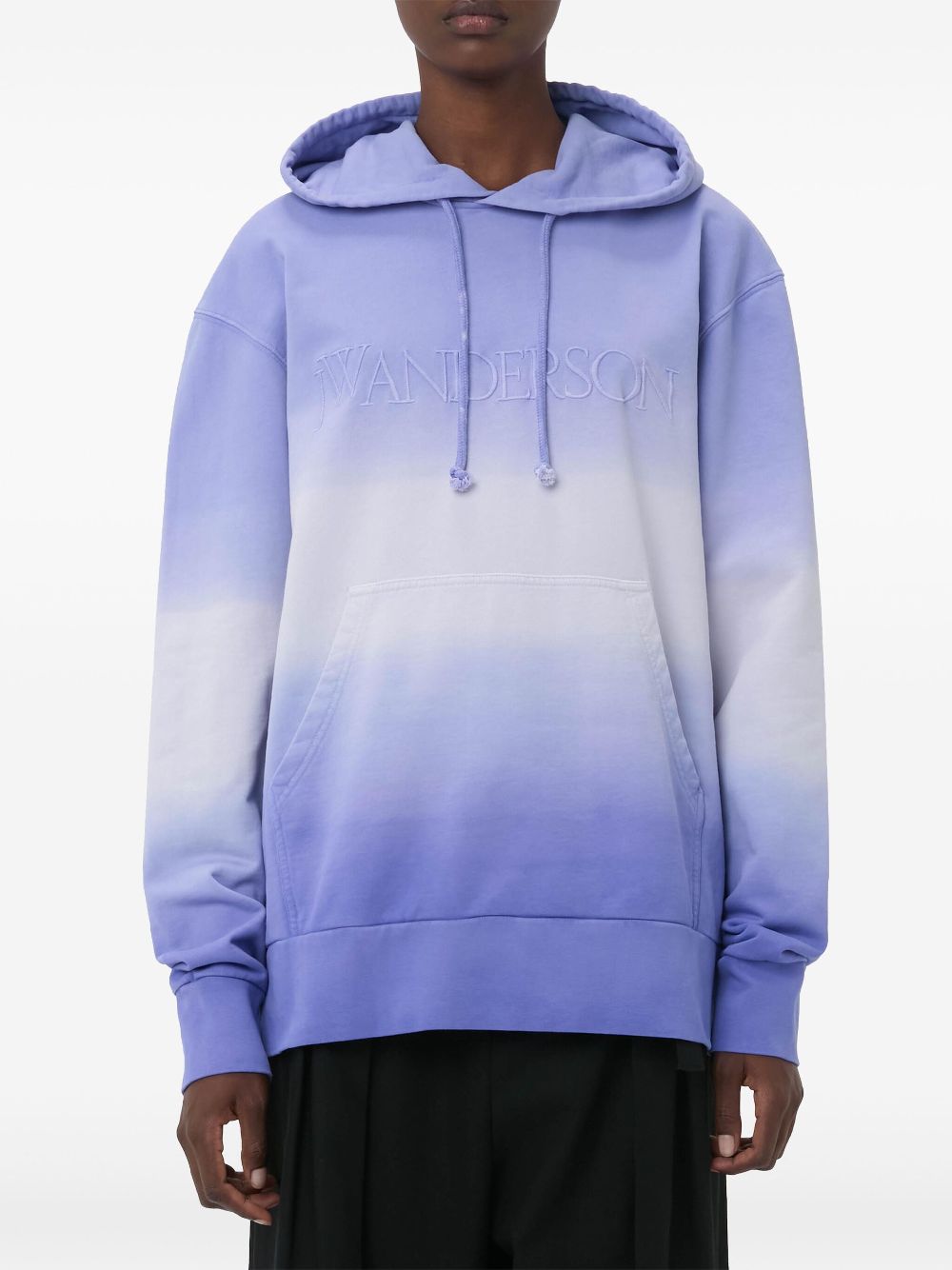 JW Anderson logo-embroidered gradient hoodie Women