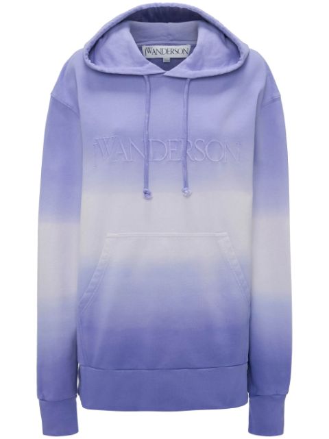 JW Anderson logo-embroidered gradient hoodie Women