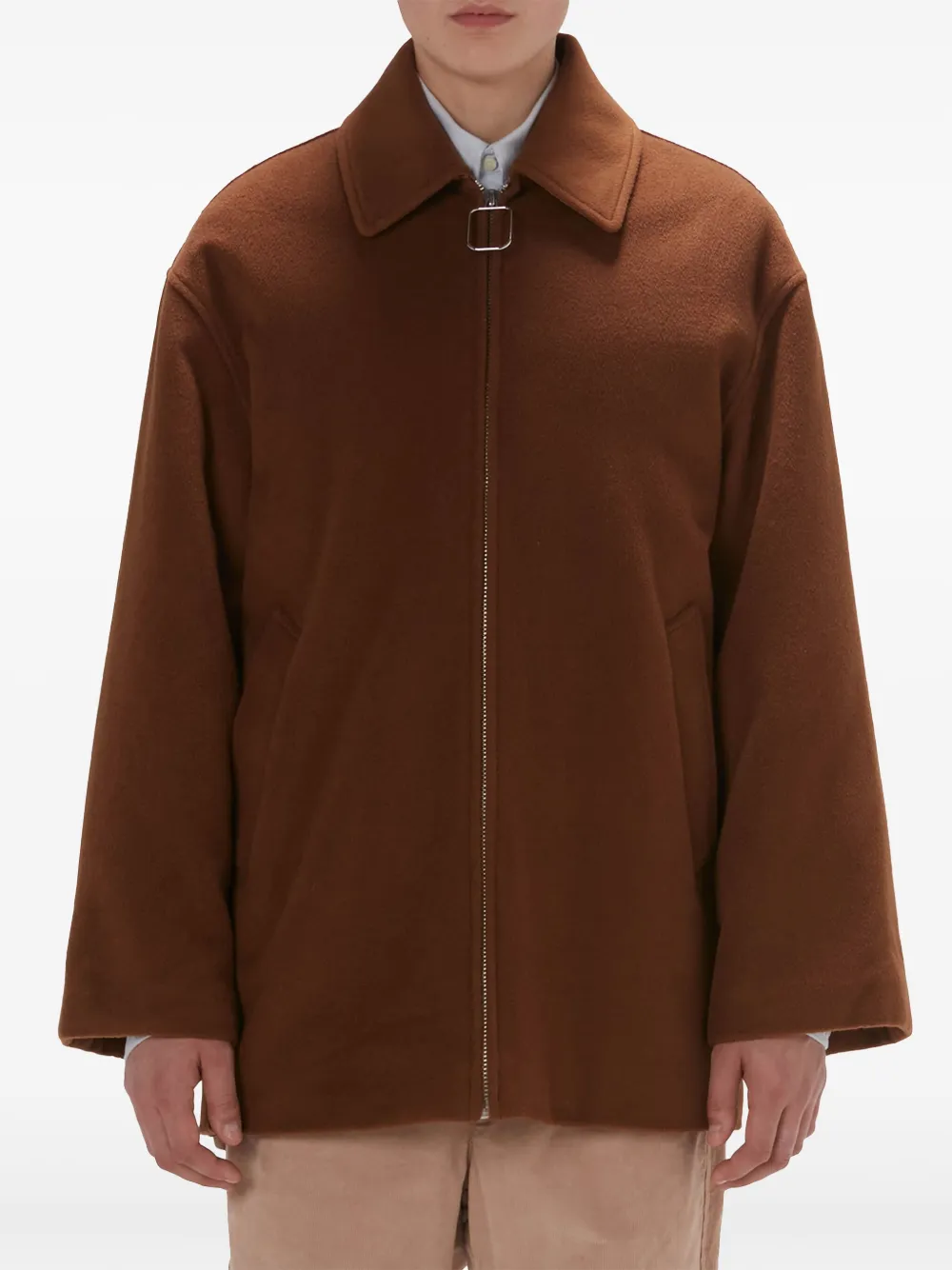 JW Anderson Jas met logopatch Bruin