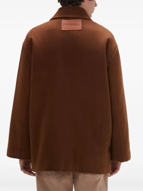 JW Anderson ロゴ ショートコート | ブラウン | FARFETCH JP