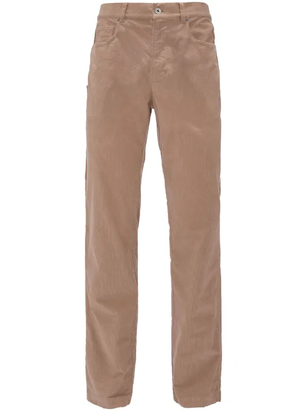 JW Anderson Straight Leg Mid-rise Cotton Trousers in Neutrals