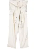 ACT Nº1 tied-waist cargo trousers - White
