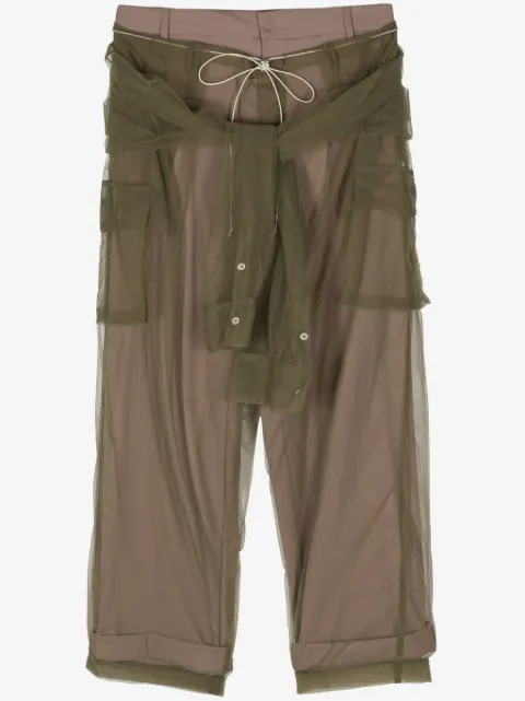 ACT Nº1 straight-leg tulle trousers