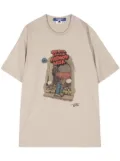 Junya Watanabe MAN graphic-print cotton T-shirt - Neutrals