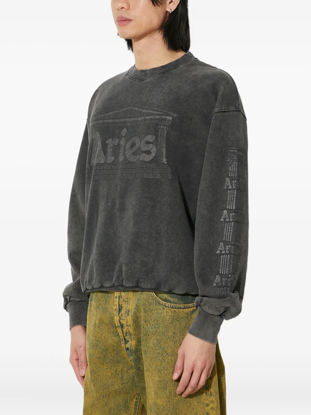Aries logo-embellished crew-neck sweatshirt | Sweatshirts | Image 2