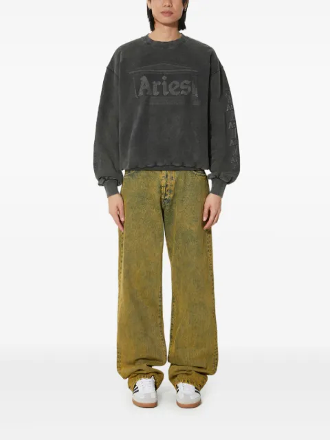 Aries logo-embellished crew-neck sweatshirt