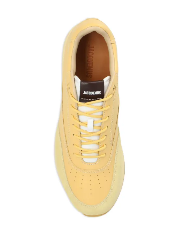 Jacquemus Panelled lace-up Sneakers | Yellow | FARFETCH
