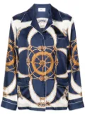 Bally graphic-print silk shirt - Blue