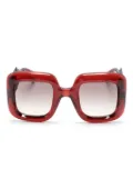 ETRO translucent oversize-frame sunglasses - Red
