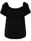 b+ab off-shoulder ruffled blouse - Black