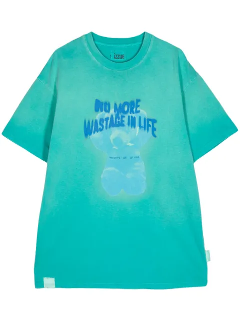 izzue teddy bear-print cotton T-shirt