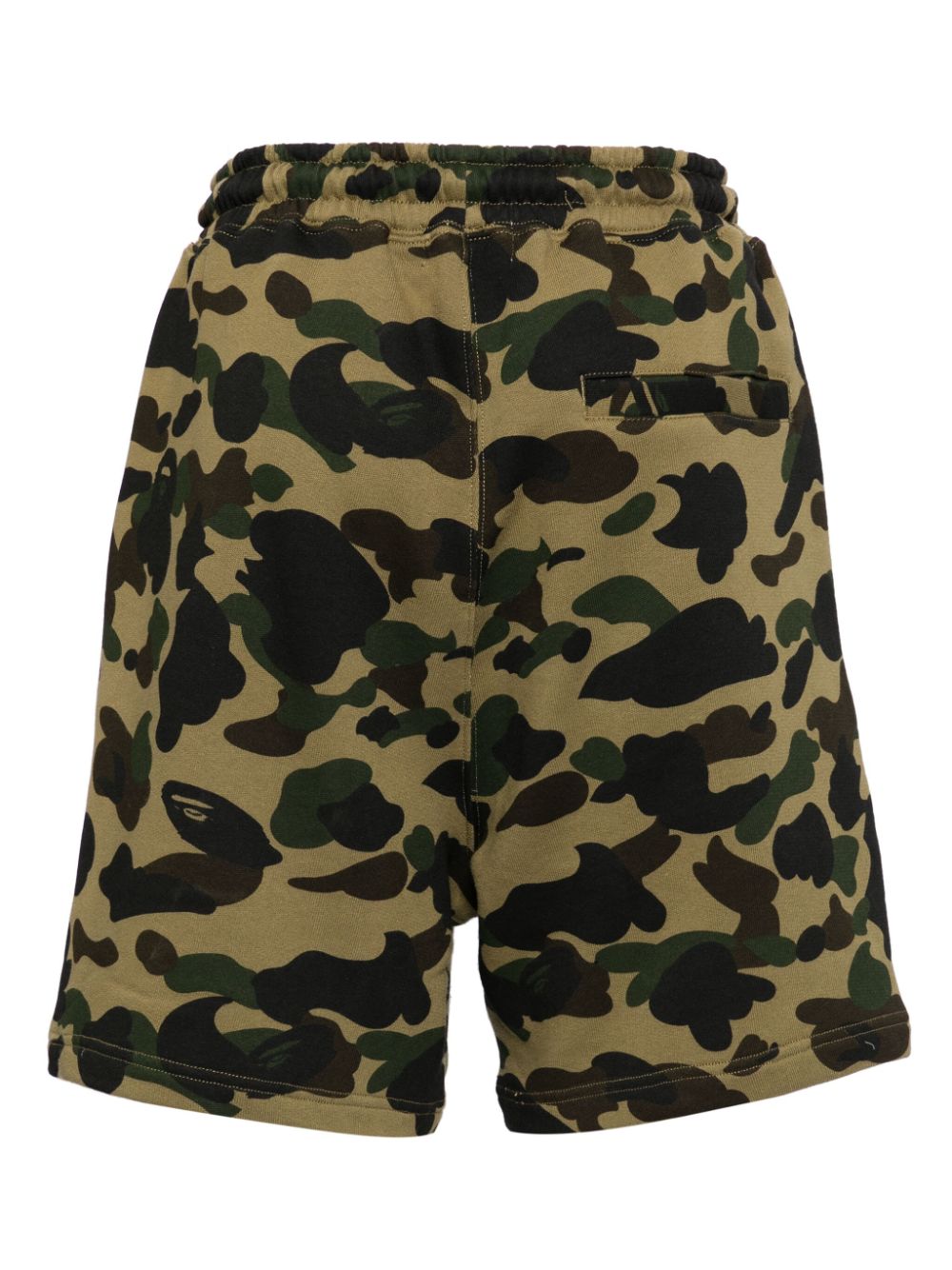Shop A Bathing Ape Camouflage-print Cotton-blend Shorts In Green