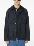 Barbour multiple-pocket corduroy-collar jacket - Blue