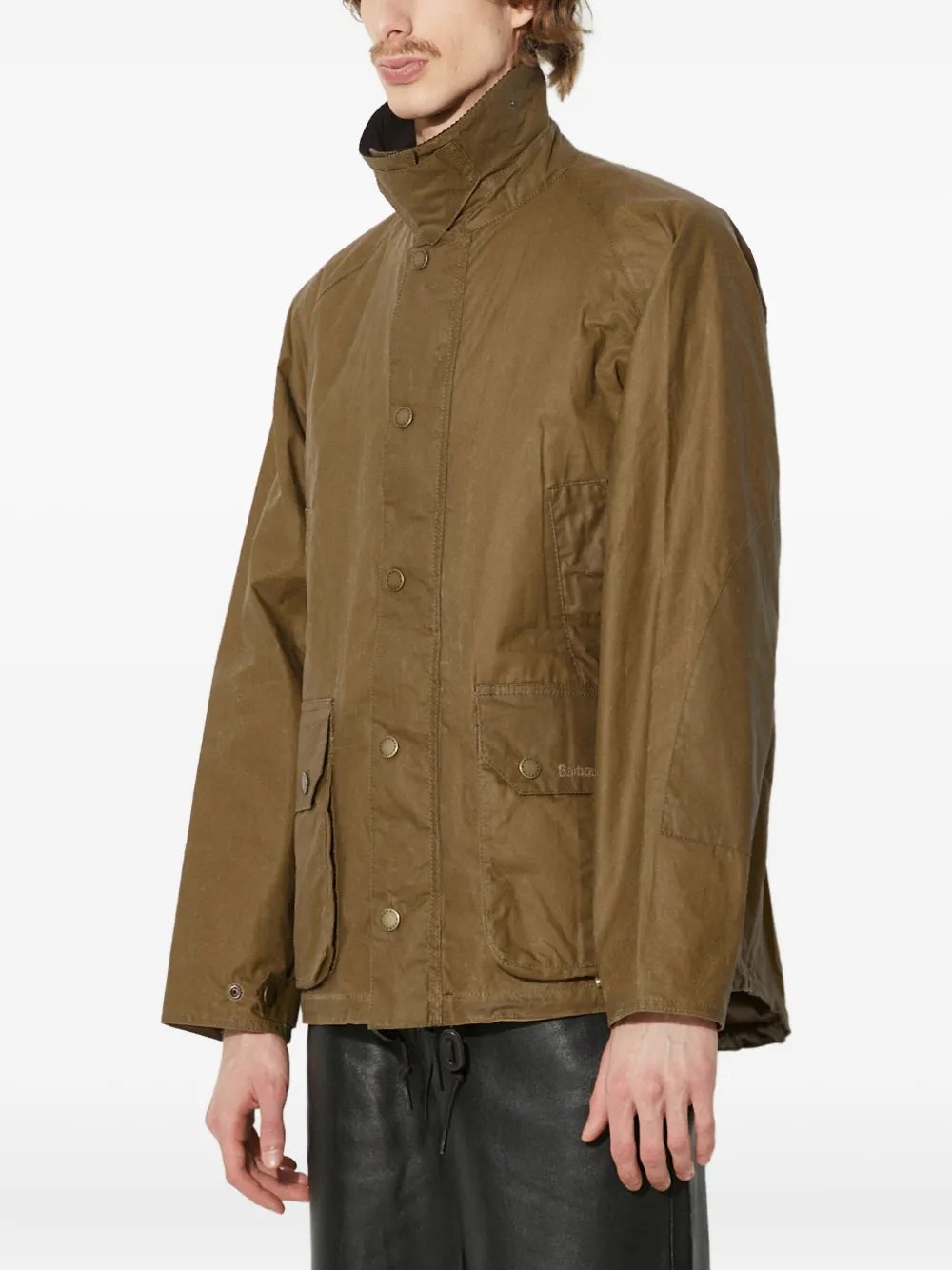 Barbour Jack met ribfluwelen kraag Groen