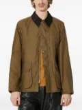 Barbour corduroy-collar waxed jacket - Green
