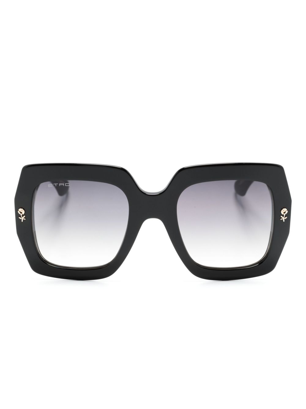 ETRO mania zonnebril met vierkant montuur Zwart