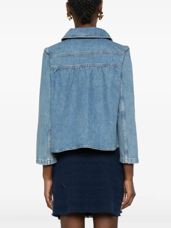 Ba&Sh Tiny Denim Jacket | Blue | FARFETCH
