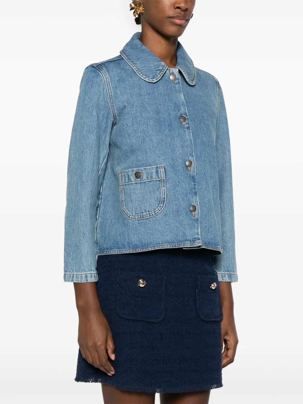 BA&SH TINY DENIM JACKET