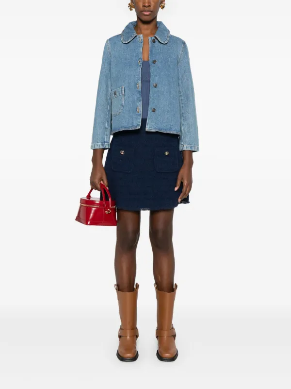 Ba&Sh Tiny Denim Jacket | Blue | FARFETCH