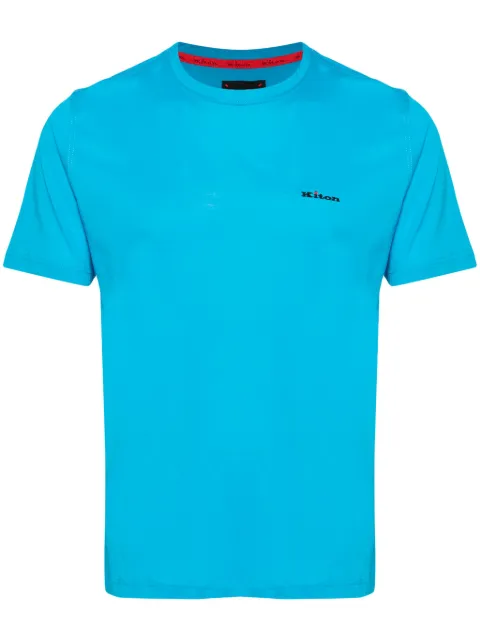 Kiton logo-embroidered cotton T-shirt