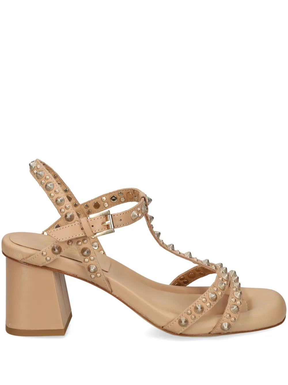 Ash Janice studded block-heel sandals Neutrals