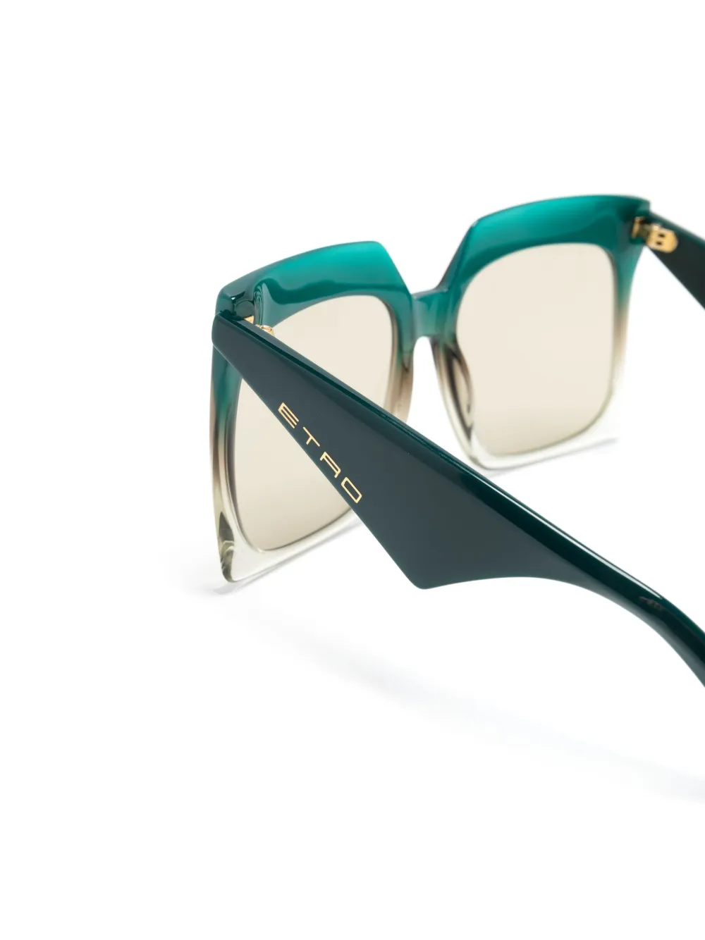 Shop Etro Oversize Square-frame Sunglasses In Green