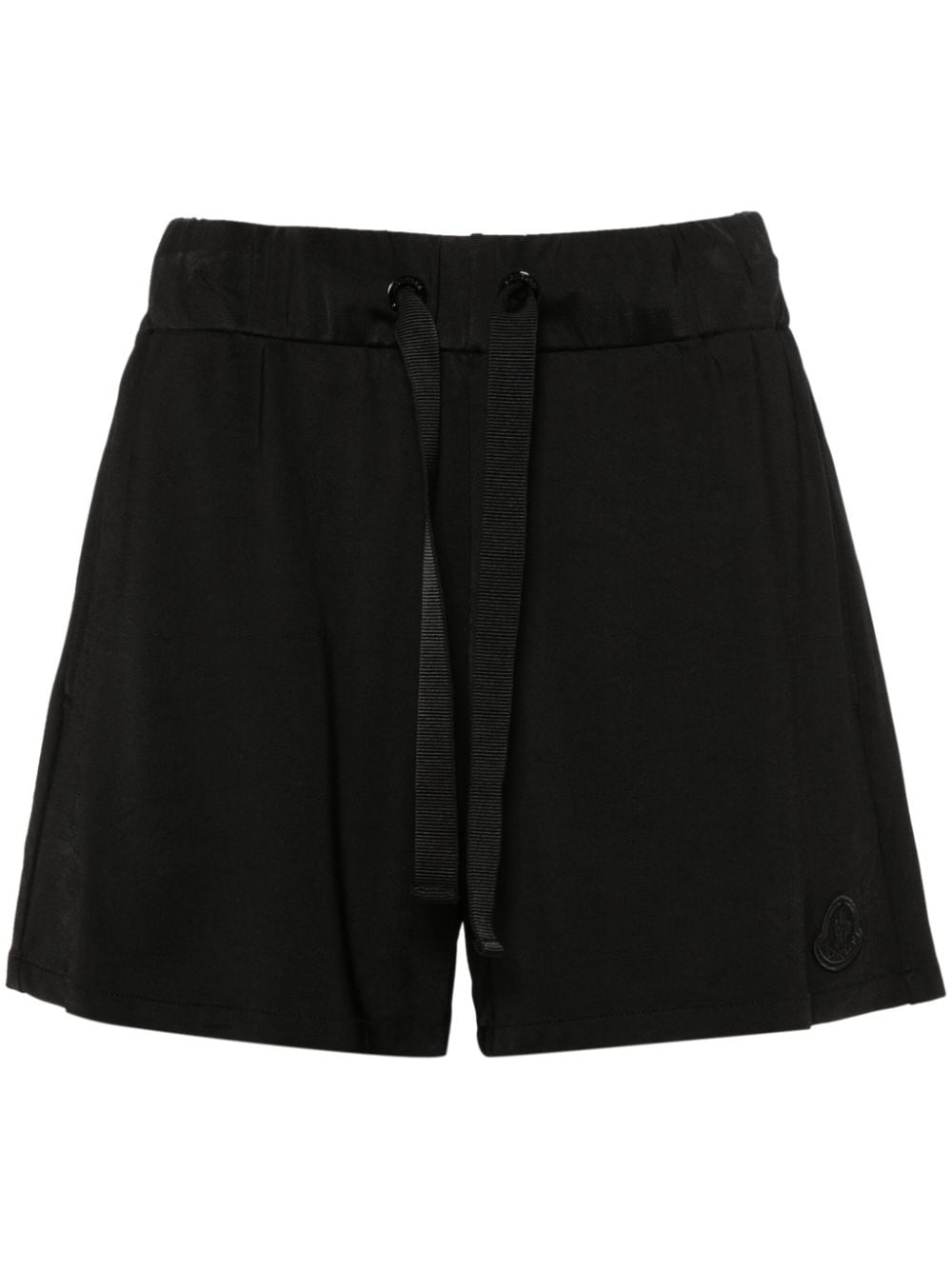 Moncler logo-patch shorts Zwart