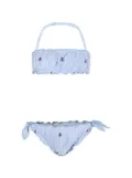 MC2 Saint Barth Kids striped cotton bikini set - Blue