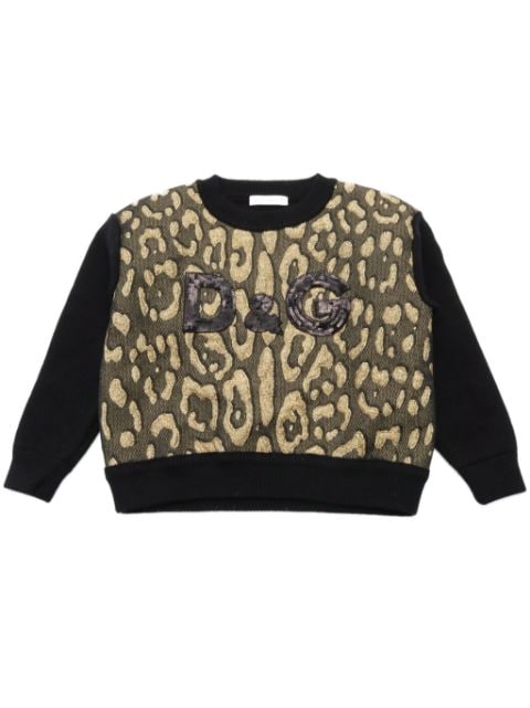 Dolce & Gabbana Pre-Owned suéter tejido con motivo de leopardo en intarsia 2000