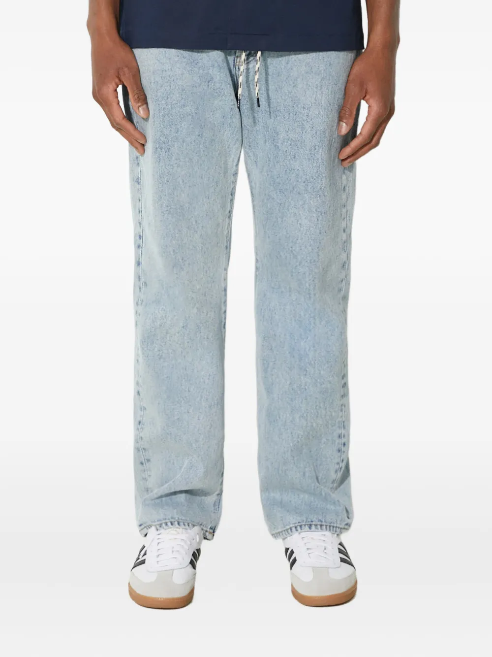 Aries Jeans met geborduurd logo - Blauw