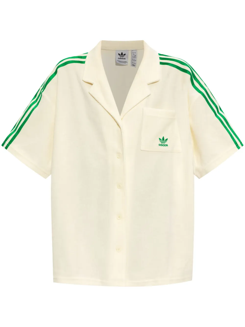 adidas Originals embroidered towelled shirt - Bianco